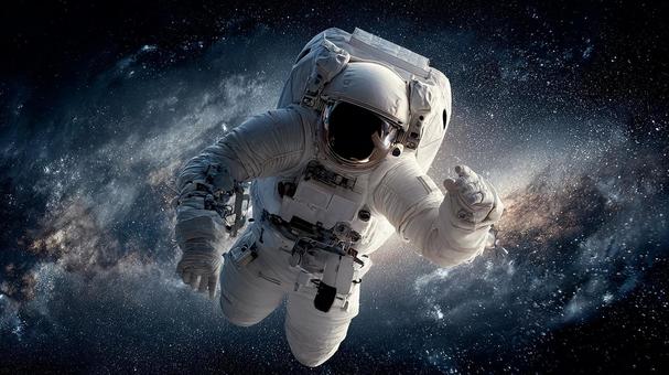 宇宙の神秘、白い宇宙服 宇宙の神秘、白い宇宙服の写真