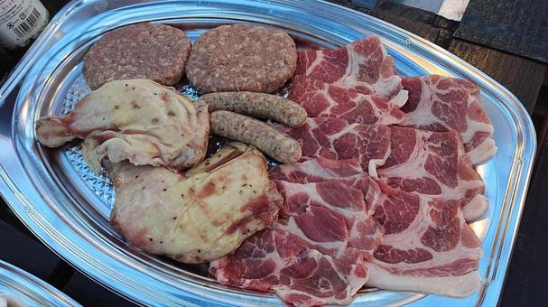 バーベキュー バーベキュー バーベキュー,焼肉,bbqの写真素材