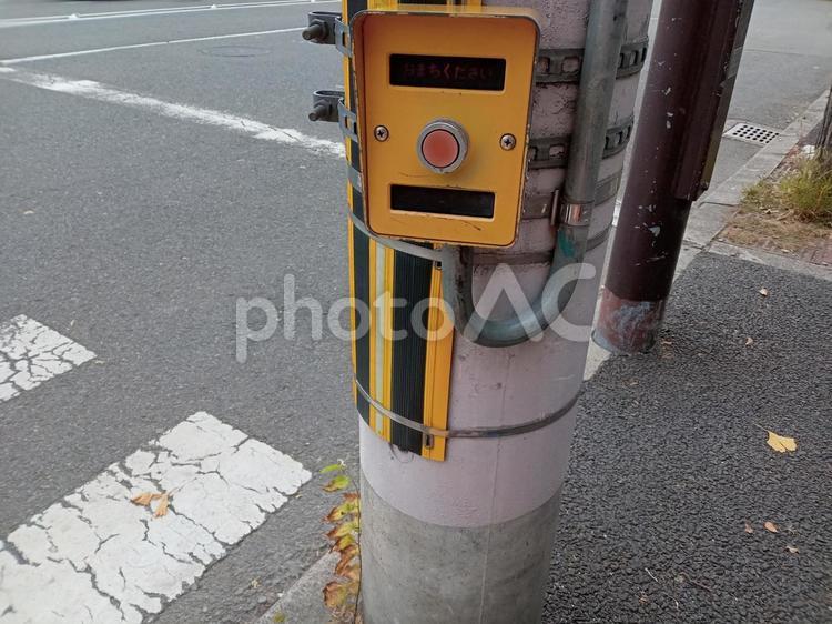 押しボタン式信号機 押しボタン式信号機,道路,信号の写真素材