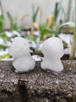 雪だるま 雪だるまの写真