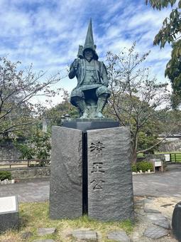加藤清正公像 加藤清正公像 加藤清正,銅像,偉人の写真素材