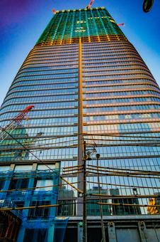 都会の建設現場 都会の建設現場 ビル,建設中,高層ビルの写真素材