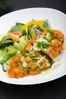 油淋鶏 油淋鶏,鶏肉,中華料理の写真素材