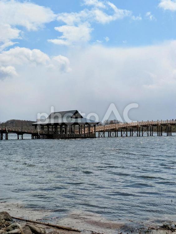 青森県　鶴の舞橋 青森県,青森観光,鶴の舞橋の写真素材