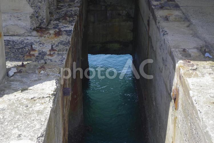 大津島の回天訓練基地跡 回天,人間魚雷,試験場跡の写真素材