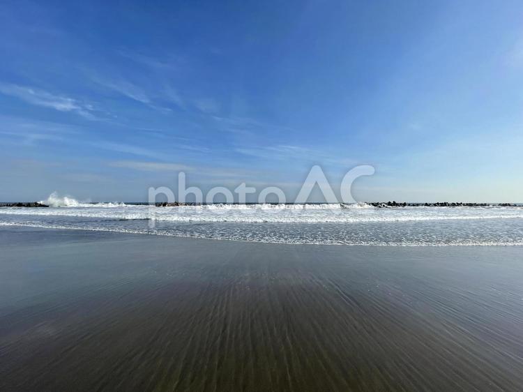 房総半島の静かな海岸 房総半島,外房,海の写真素材