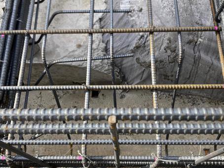 住宅基礎工事風景 住宅,基礎工事,鉄筋の写真素材