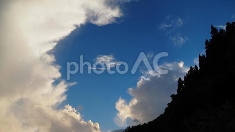 夕焼けと雲 自然,風景,景色の写真素材
