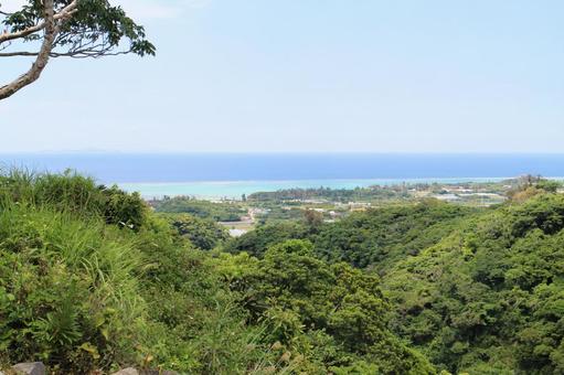 今帰仁城からの眺め1 今帰仁城からの眺め1 展望,今帰仁城,城址の写真素材