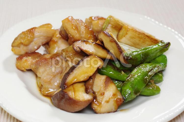 鶏肉と野菜の炒め物 炒め物,鶏肉,長ネギの写真素材