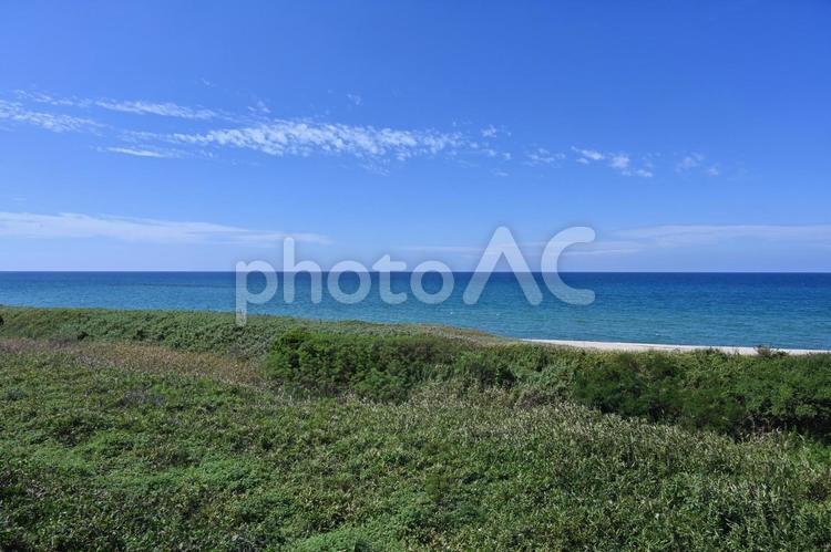 夏の島根の日本海 夏の島根の日本海,ライン,ドラマチックの写真素材