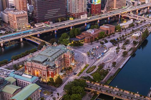 都市景観 都市景観 ステーションワン,淀屋橋,大阪の写真素材