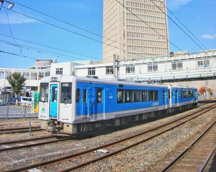 山形駅の左沢線の列車 山形駅の左沢線の列車の写真