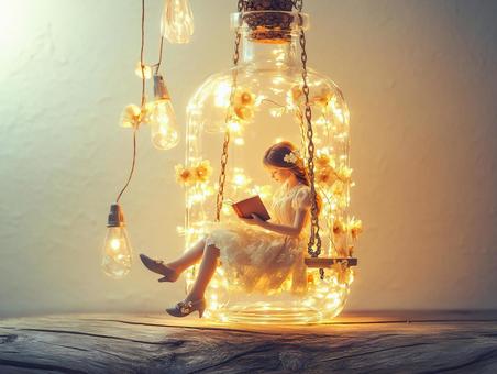 魔法の瓶と少女 魔法の瓶と少女の写真