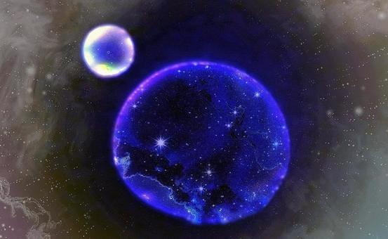 宇宙イメージ素材/もう二つの宇宙空間 宇宙,宇宙空間,宇宙イメージの写真素材