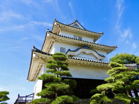 本丸から見上げる丸亀城天守3 丸亀城,丸亀市,城郭の写真素材