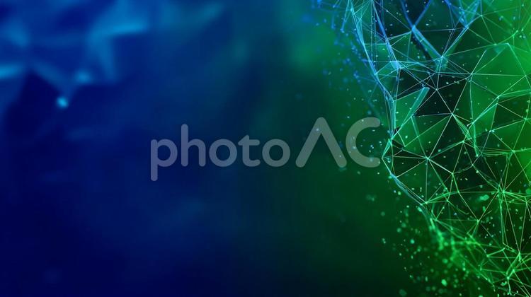 ネットワークやAIを連想させる幾何学模様 テクノロジー,デジタル,サイバーの写真素材