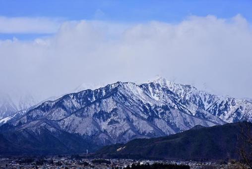 信州風景~雲かかる北アルプス爺ヶ岳~ 信州風景~雲かかる北アルプス爺ヶ岳~の写真