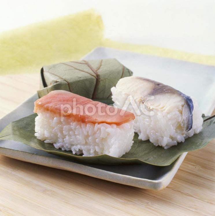 柿の葉寿司 柿の葉寿司,サバ,鯖の写真素材