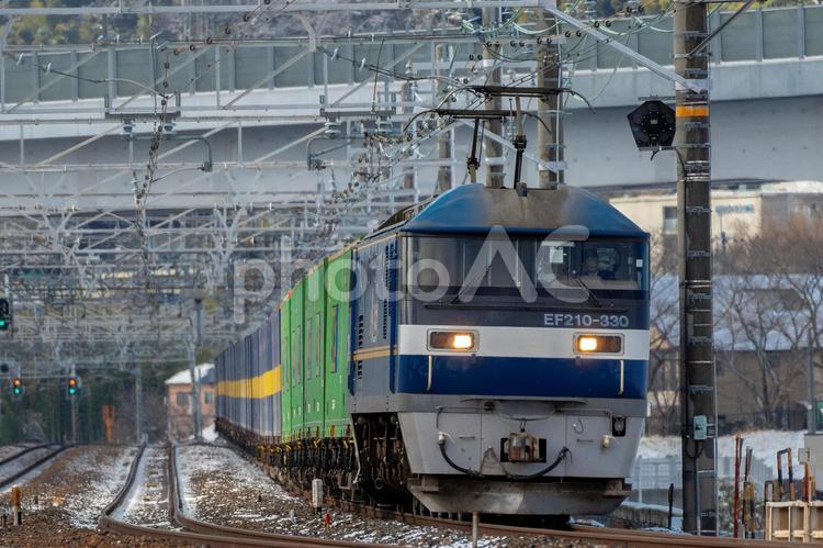 JR京都線　貨物列車　EF210 貨物列車,ef210,鉄道の写真素材