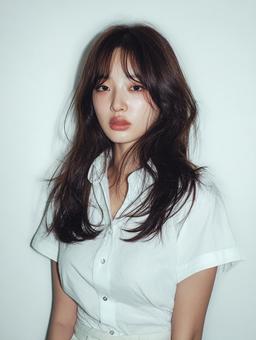 優しい雰囲気の女性のポートレート 優しい雰囲気の女性のポートレートの写真