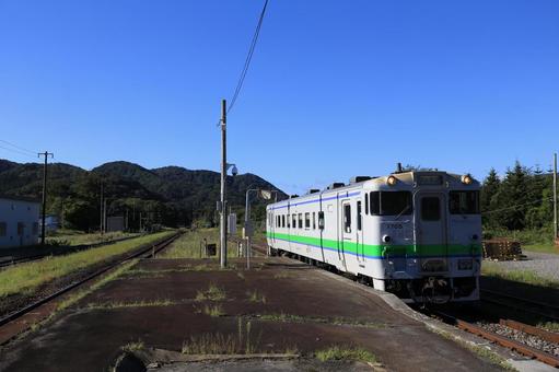 函館本線 鹿部駅 鹿部駅,函館本線,砂原線の写真素材