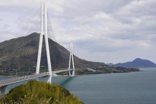しまなみ海道の大橋 橋,吊り橋,大橋の写真素材