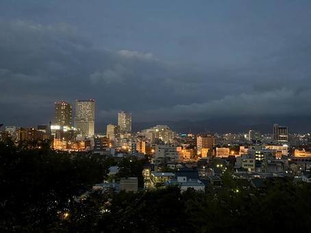 福井県　足羽山からの福井市街地の眺め 福井県,足羽山,福井の写真素材