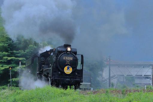 SL山口号_徳佐 3 SL山口号_徳佐 3 sl,山口号,鐵道の写真素材