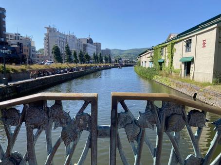 夏の小樽運河 夏の小樽運河 小樽運河,小樽市,北海道の写真素材