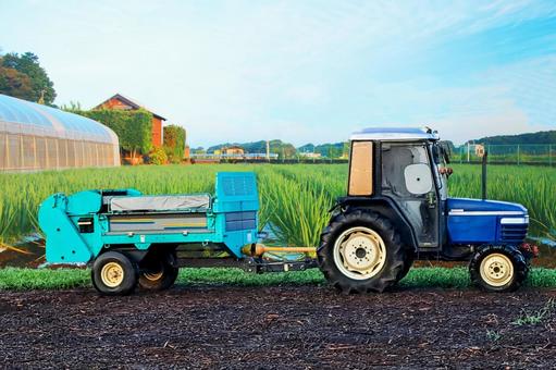 トラクター トラクター 農耕車,運搬,農業機械の写真素材
