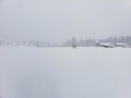白川村鳩谷より 冬,道路,冬景色の写真素材