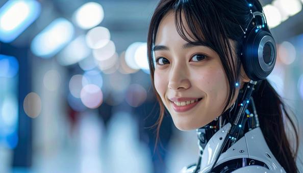 美しい女性型サイボーグ(日本人) 美しい女性型サイボーグ(日本人)の写真
