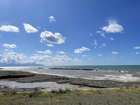 北海道の海岸03 北海道の海岸03 海,砂浜,水平線の写真素材