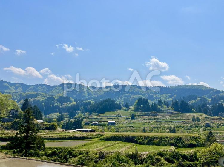のどかな田舎の風景 田舎,のどか,癒しの写真素材