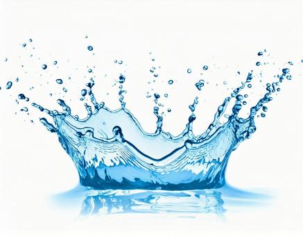 白背景に弾ける水/ウォータークラウン 白背景に弾ける水/ウォータークラウンの写真