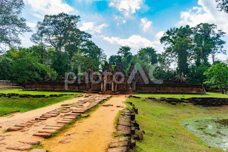 バンテアイスレイの風景 バンテアイスレイ,アンコールワット,遺跡の写真素材