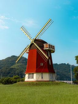 風車 風車,レトロ,自然の写真素材