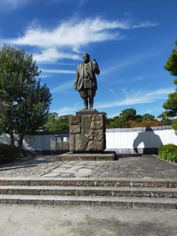 駿府城公園　徳川家康像 風景,徳川家康,駿府城公園の写真素材