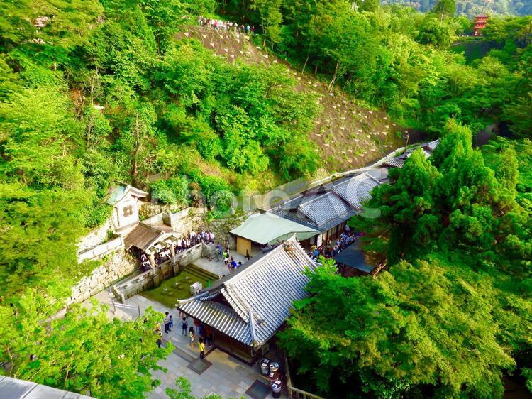 清水寺　音羽の滝 音羽の滝,京都,観光の写真素材