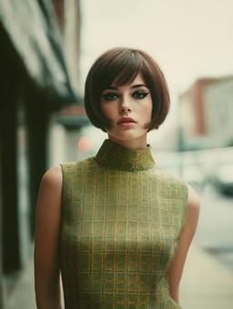 60年代風モッズガールの肖像 60年代風モッズガールの肖像の写真