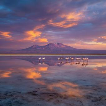 水鏡に映る美しい自然の風景 水鏡に映る美しい自然の風景の写真