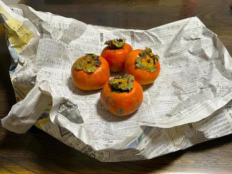 柿 柿,果物,フルーツの写真素材