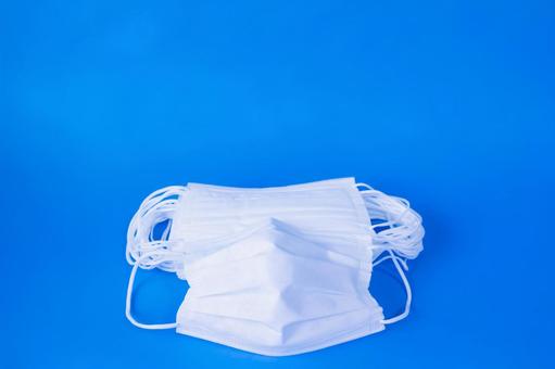 Simple mask on blue background, JPG Simple mask on blue background, JPG