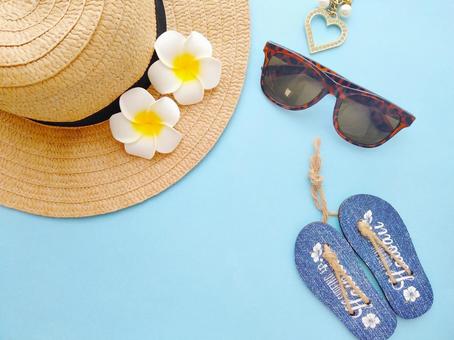 Summer image: straw hat and sunglasses 2, JPG Summer image: straw hat and sunglasses 2, JPG