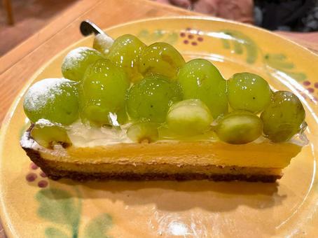 ブドウタルト ブドウタルト ケーキ,デザート,スイーツの写真素材