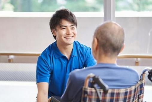 Wheelchair-riding elderly and caregivers, সিনিয়র নাগরিক, ভূমিকা নার্স, মানুষ, JPG