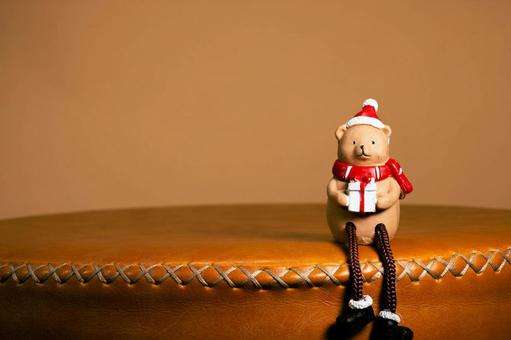 サンタクロースの帽子を被ったクマさん サンタクロース,サンタ,クリスマスの写真素材