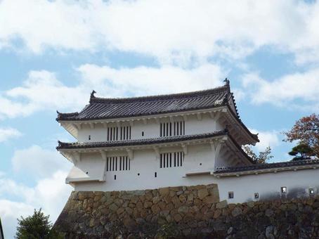 【風景写真】姫路城の風景 【風景写真】姫路城の風景 姫路城,木造,櫓の写真素材