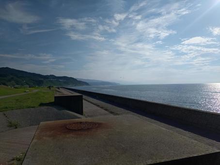 夕方前の道の駅うみてらす名立の写真